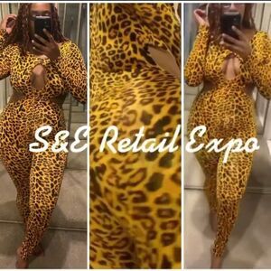 Leopard Print Open Sides Jumpsuit